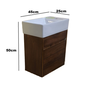 ست کابینت و روشویی آندره طرح چوب 25*45