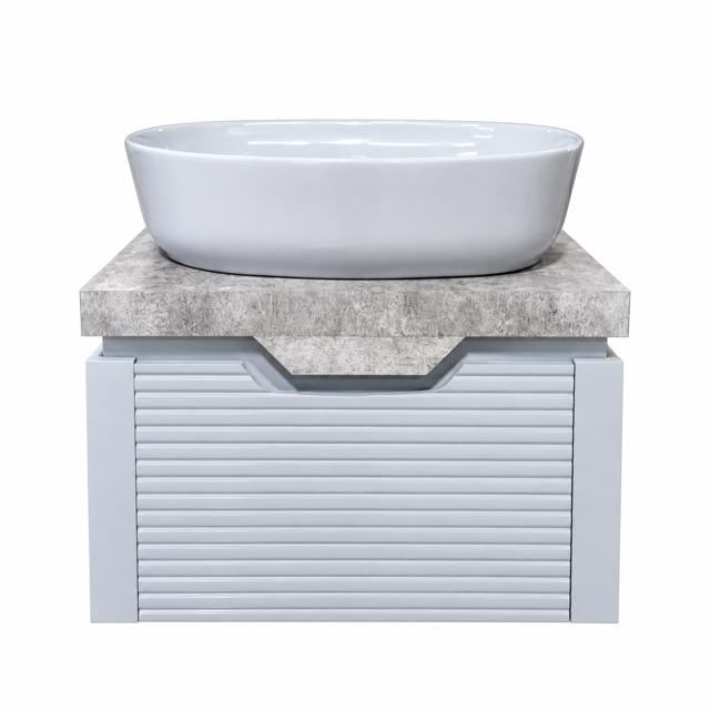 ست کابینت و روشویی 40*60 مدل (سبلان طوسی Sabalan Grey)
