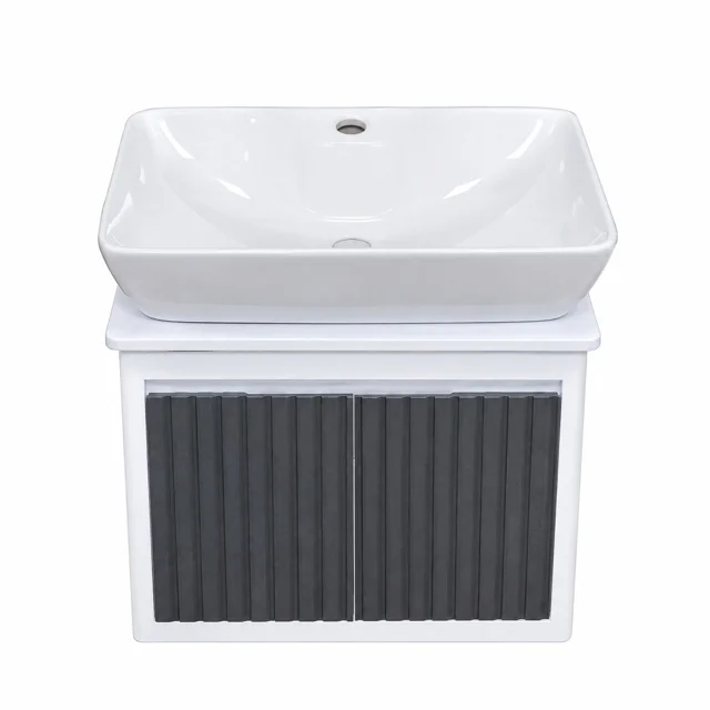 ست کابینت و روشویی 35*50 مدل ( کایرا طوسی _ Kayra grey )
